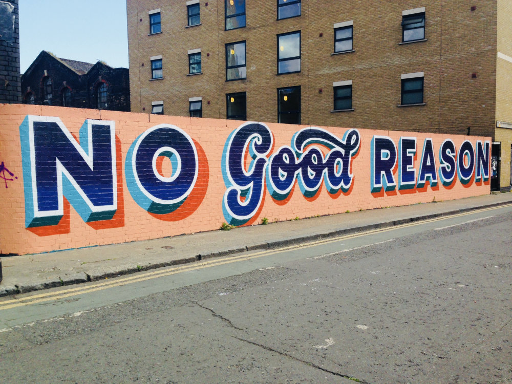 mural in London by artist Lilly Lou. Tagged: lettering