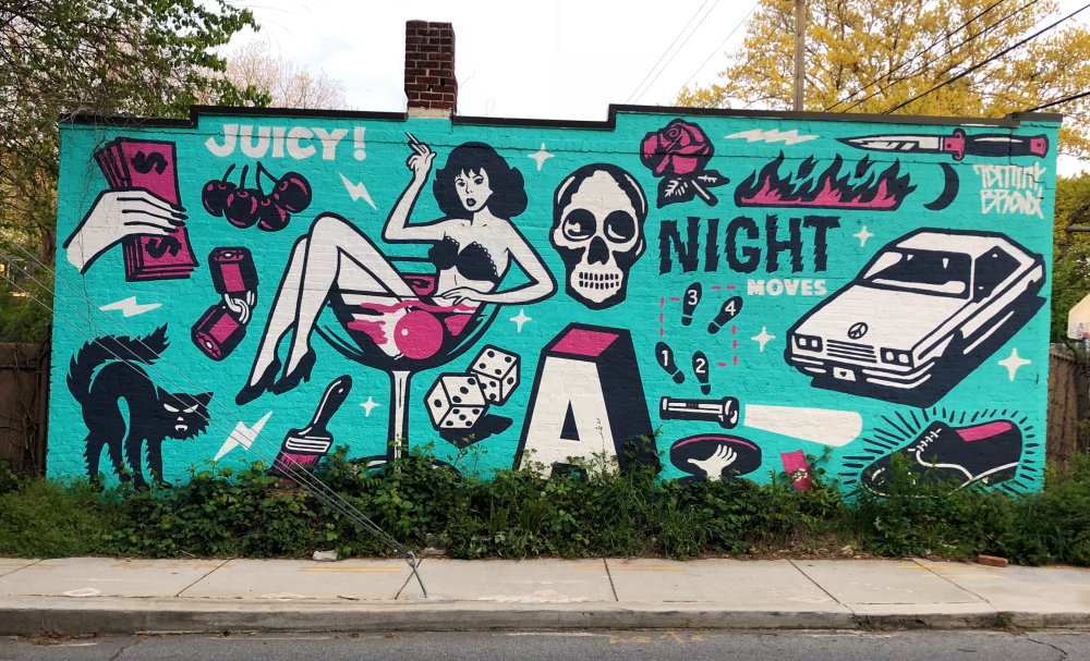 mural in Atlanta by artist Tommy Bronx.