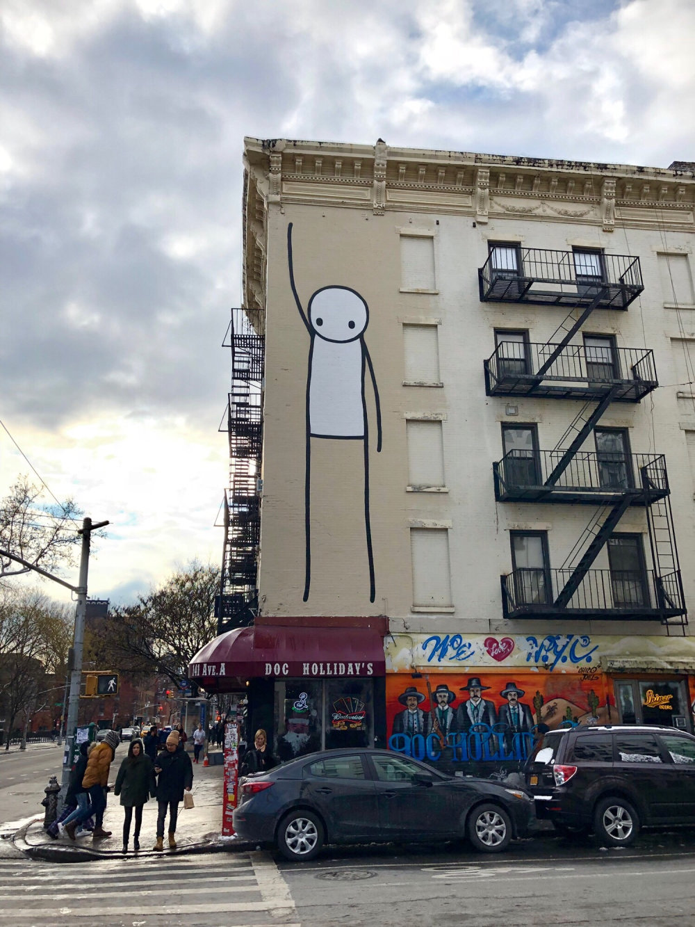 mural in New York by artist Stik.