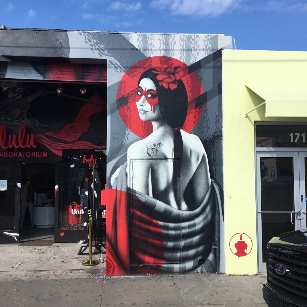 mural in Miami by artist Fin Dac.
