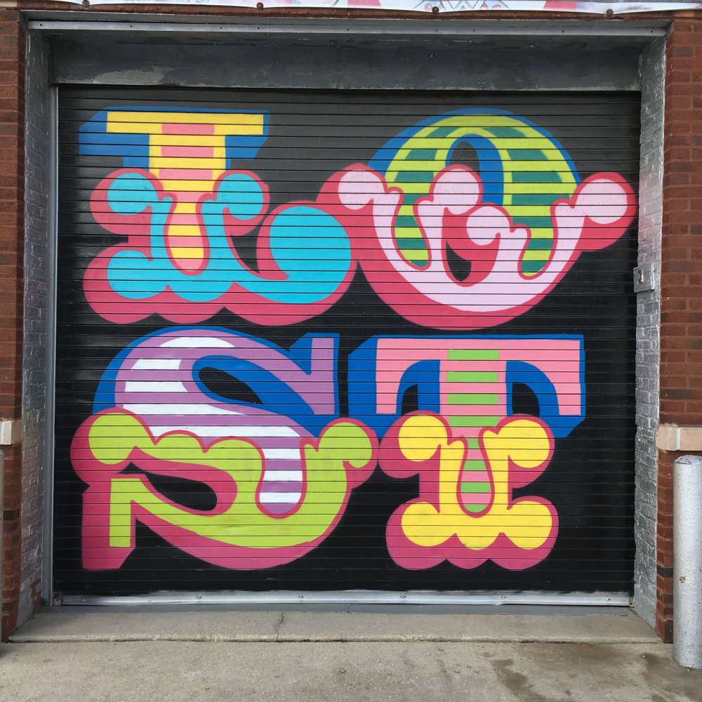 mural in Chicago by artist Ben Eine. Tagged: lettering