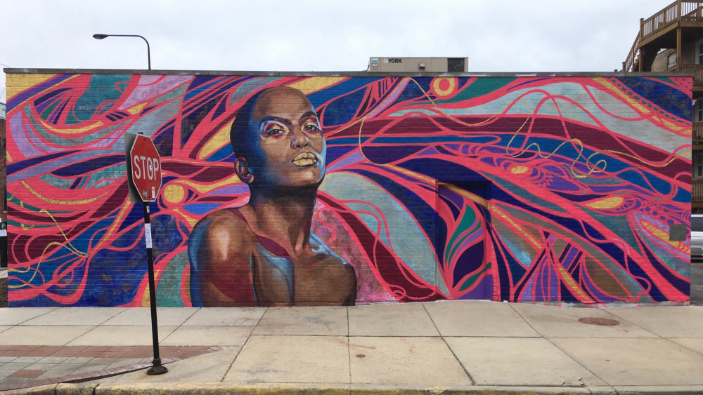 mural in Chicago by artist Sam Kirk. Tagged: Kiam Marcelo Junio