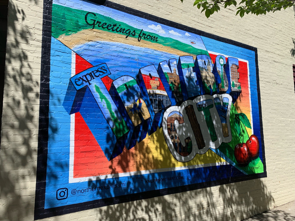 mural in Traverse City by artist unknown.