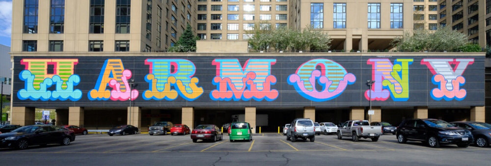mural in Chicago by artist Ben Eine.