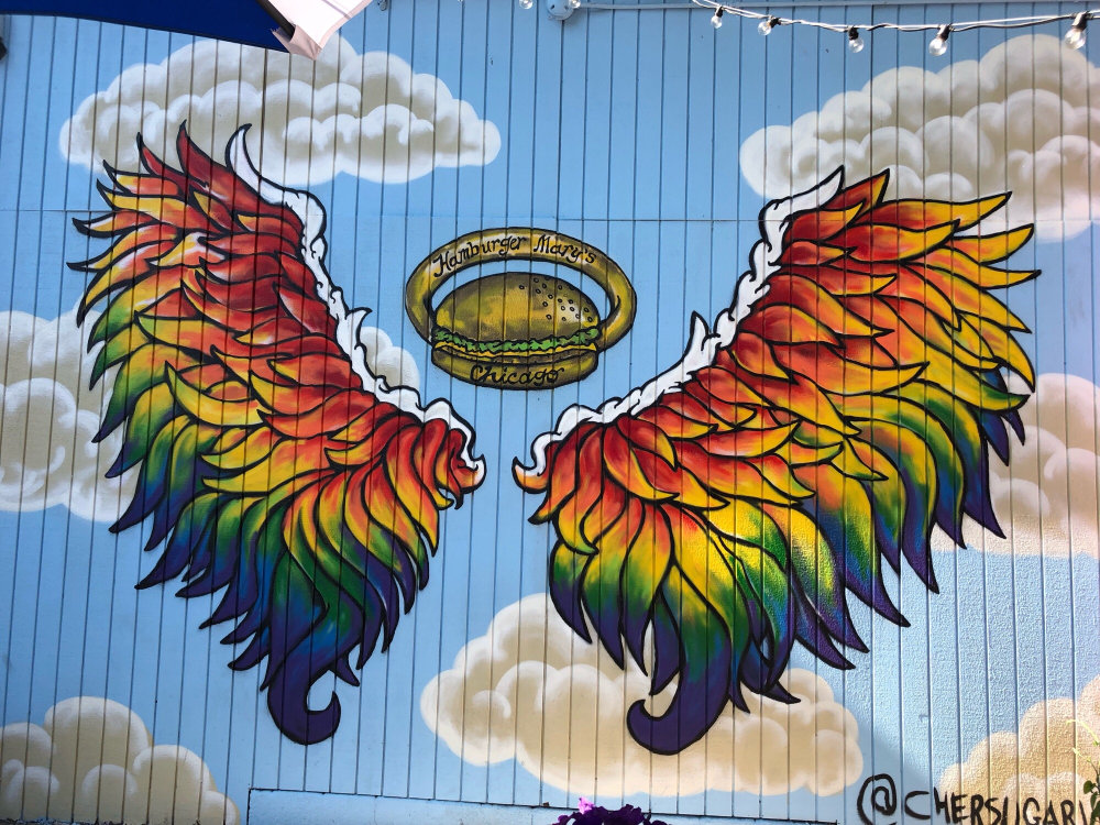 mural in Chicago by artist Cheri Lee Charlton. Tagged: wings