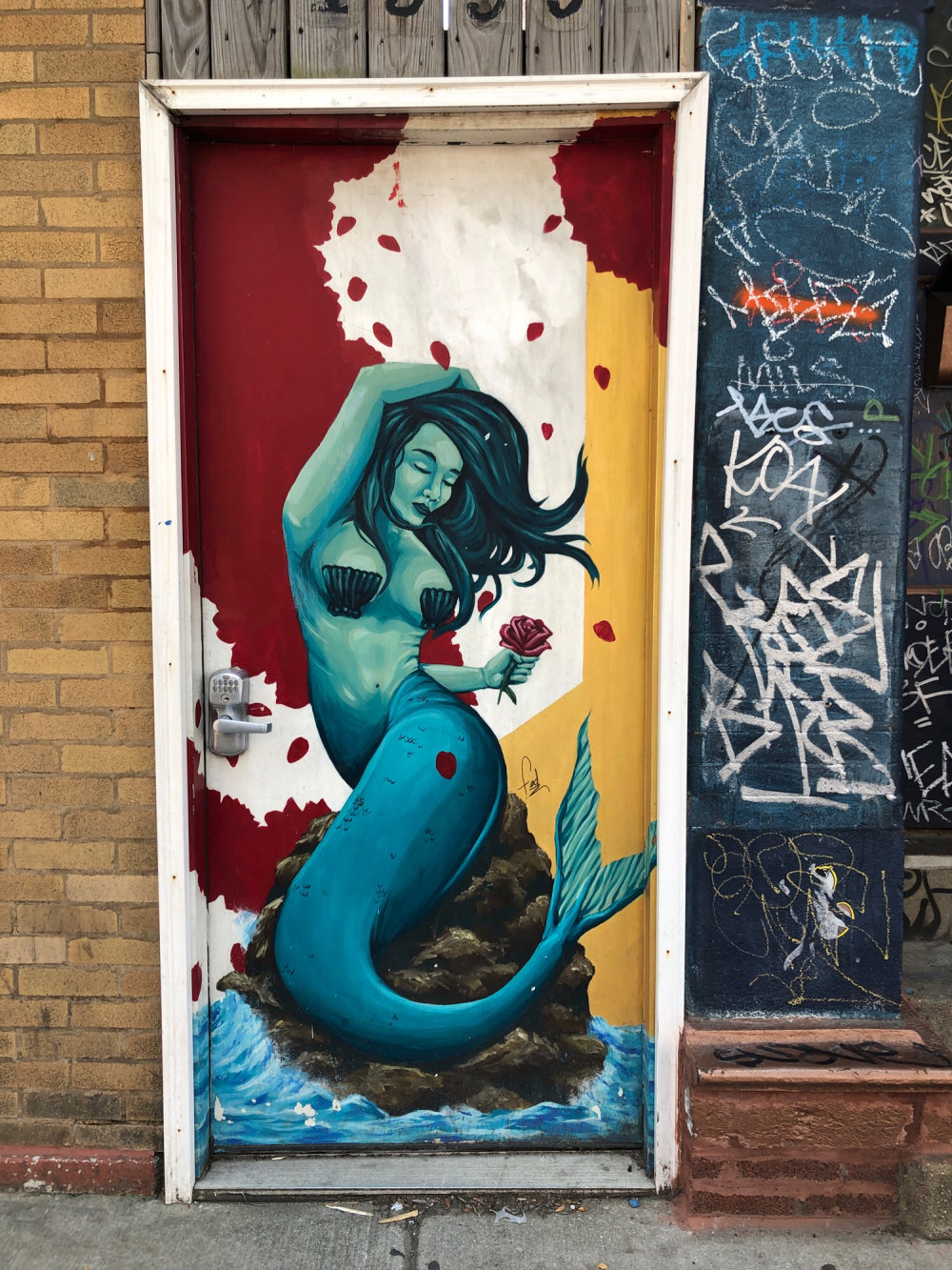 mural in Chicago by artist Fedz. Tagged: mermaid