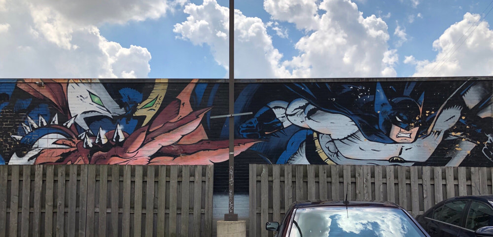 mural in Chicago by artist unknown. Tagged: Batman