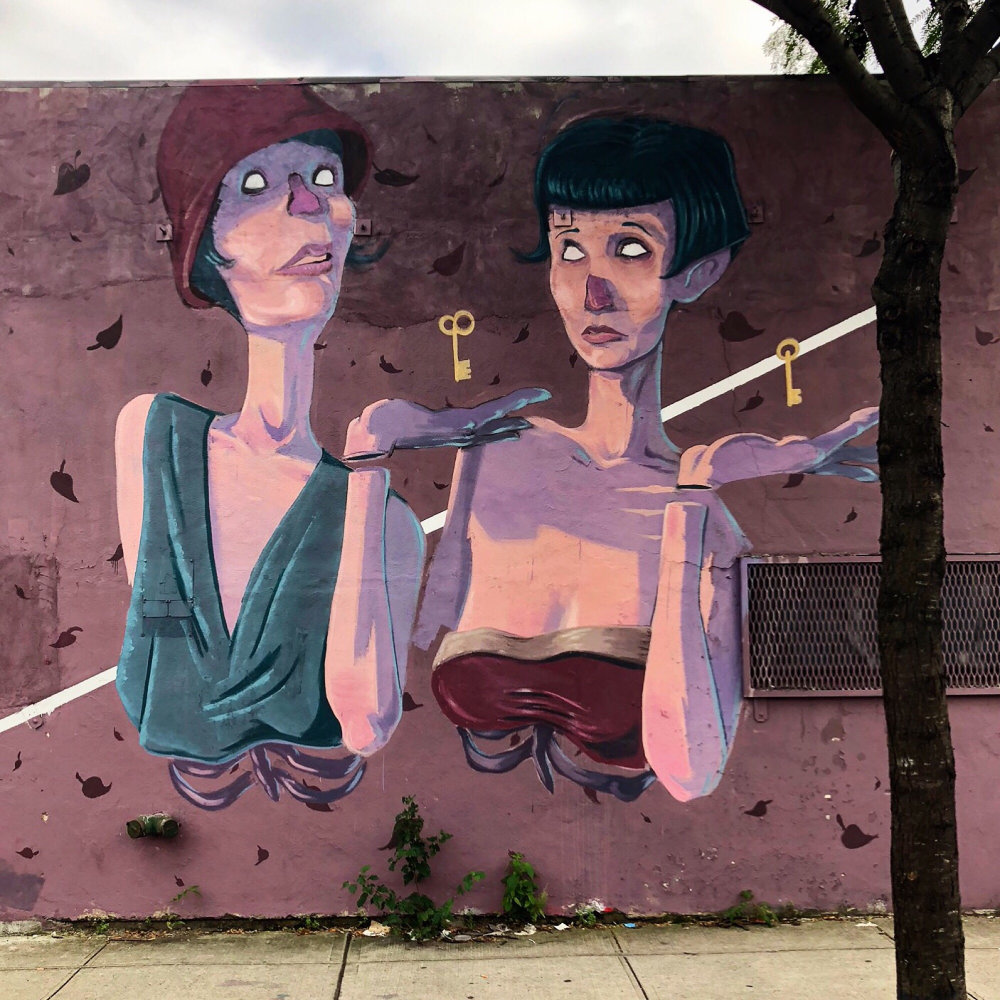mural in Brooklyn by artist Primal Graphic.