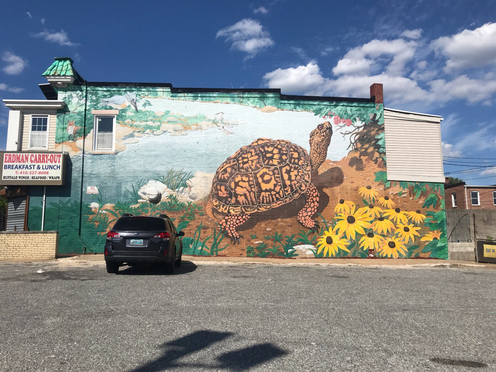 mural in Baltimore by artist Charles Lawrance. Tagged: animals