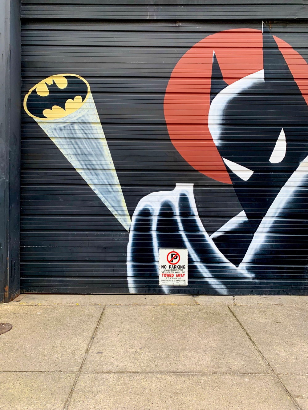mural in Louisville by artist unknown. Tagged: Batman