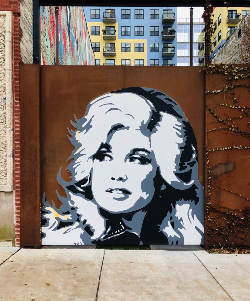 mural in Chicago by artist Michelle Lytle. Tagged: Dolly Parton
