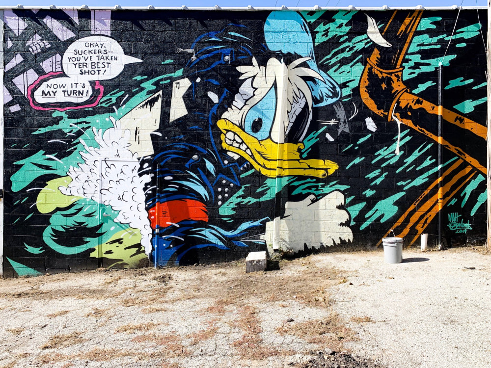 mural in Kansas City by artist Matt Gondek. Tagged: Donald Duck