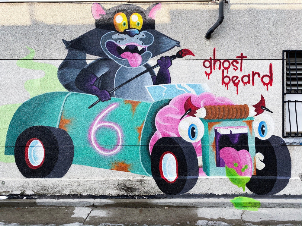 mural in Toronto by artist Ghostbeard.