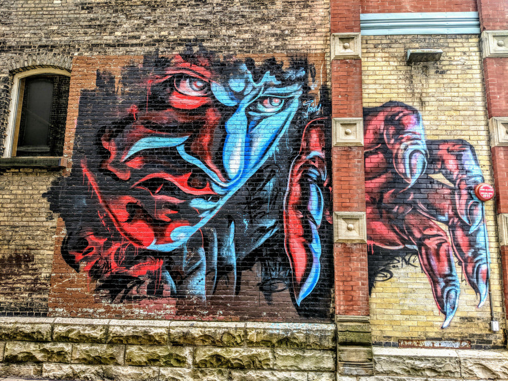 mural in Milwaukee by artist unknown.