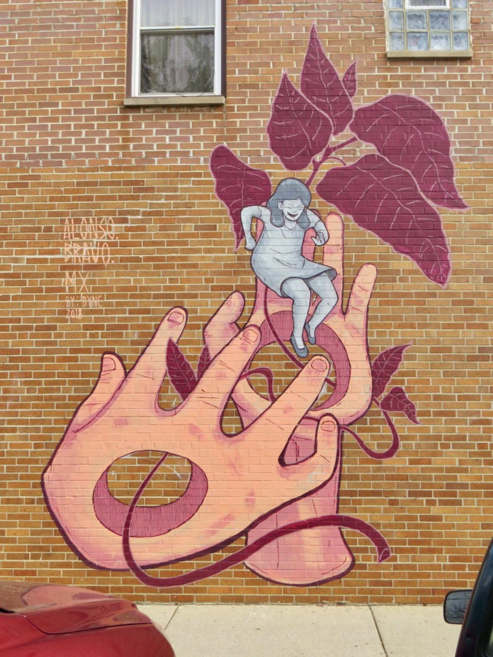 mural in Chicago by artist Alonso Bravo.
