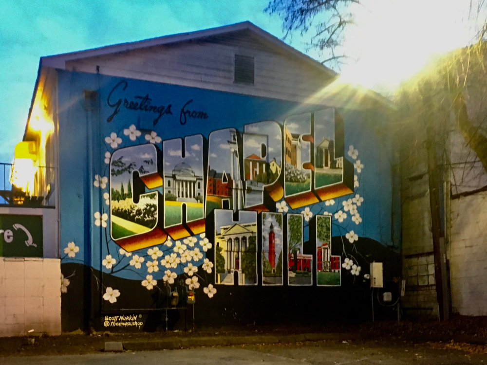 mural in Chapel Hill by artist unknown.