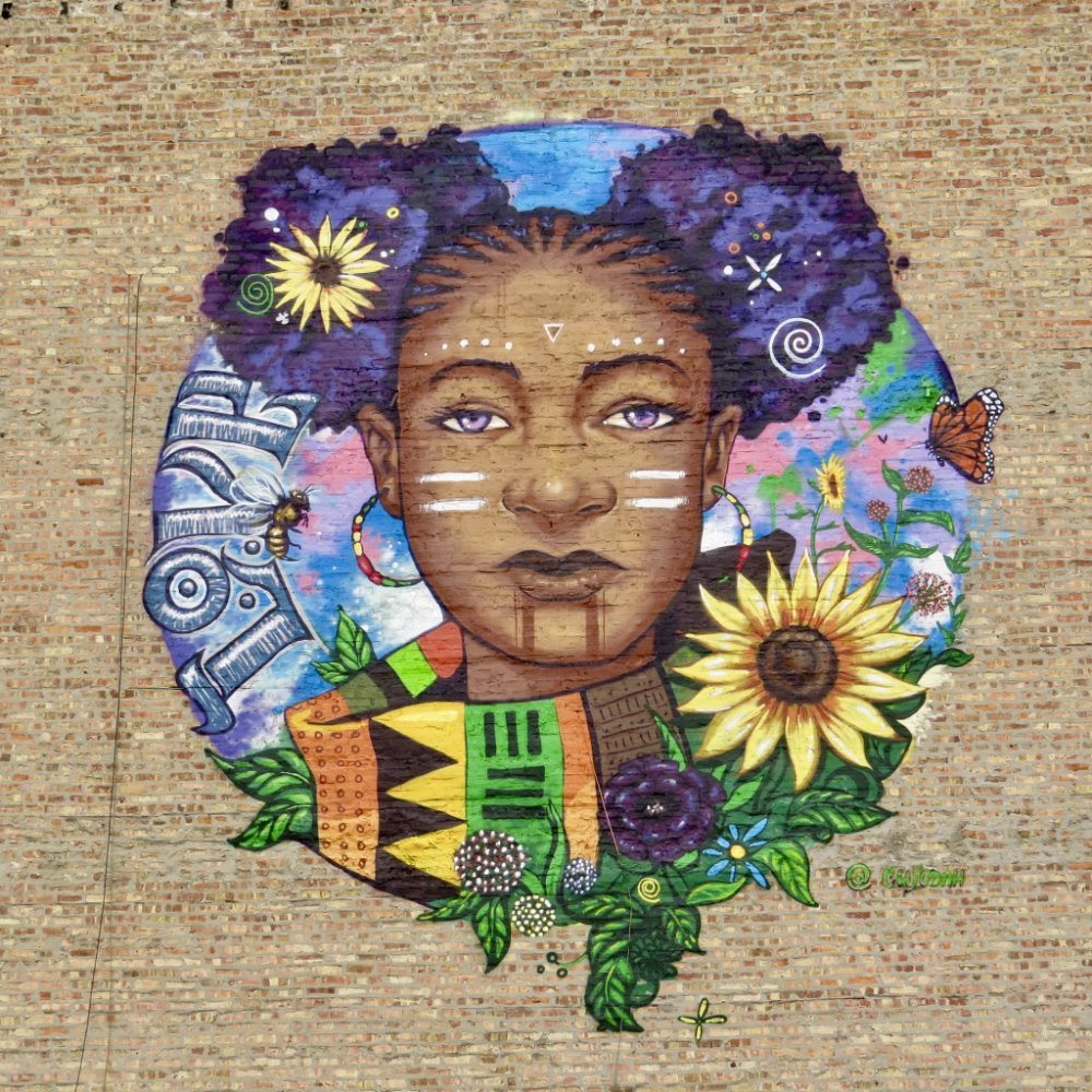mural in Chicago by artist Cujo.