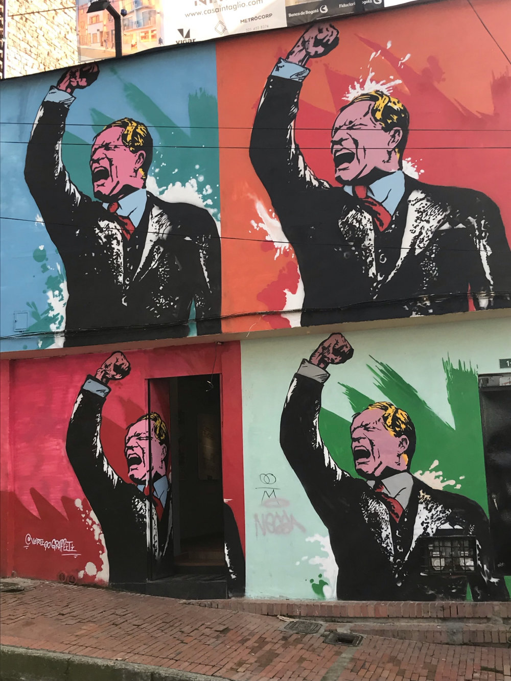 mural in Bogotá by artist unknown. Tagged: Jorge Eliecer Gaitán