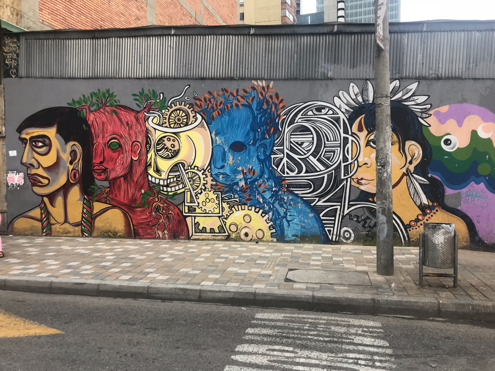 mural in Bogotá by artist Nepo.