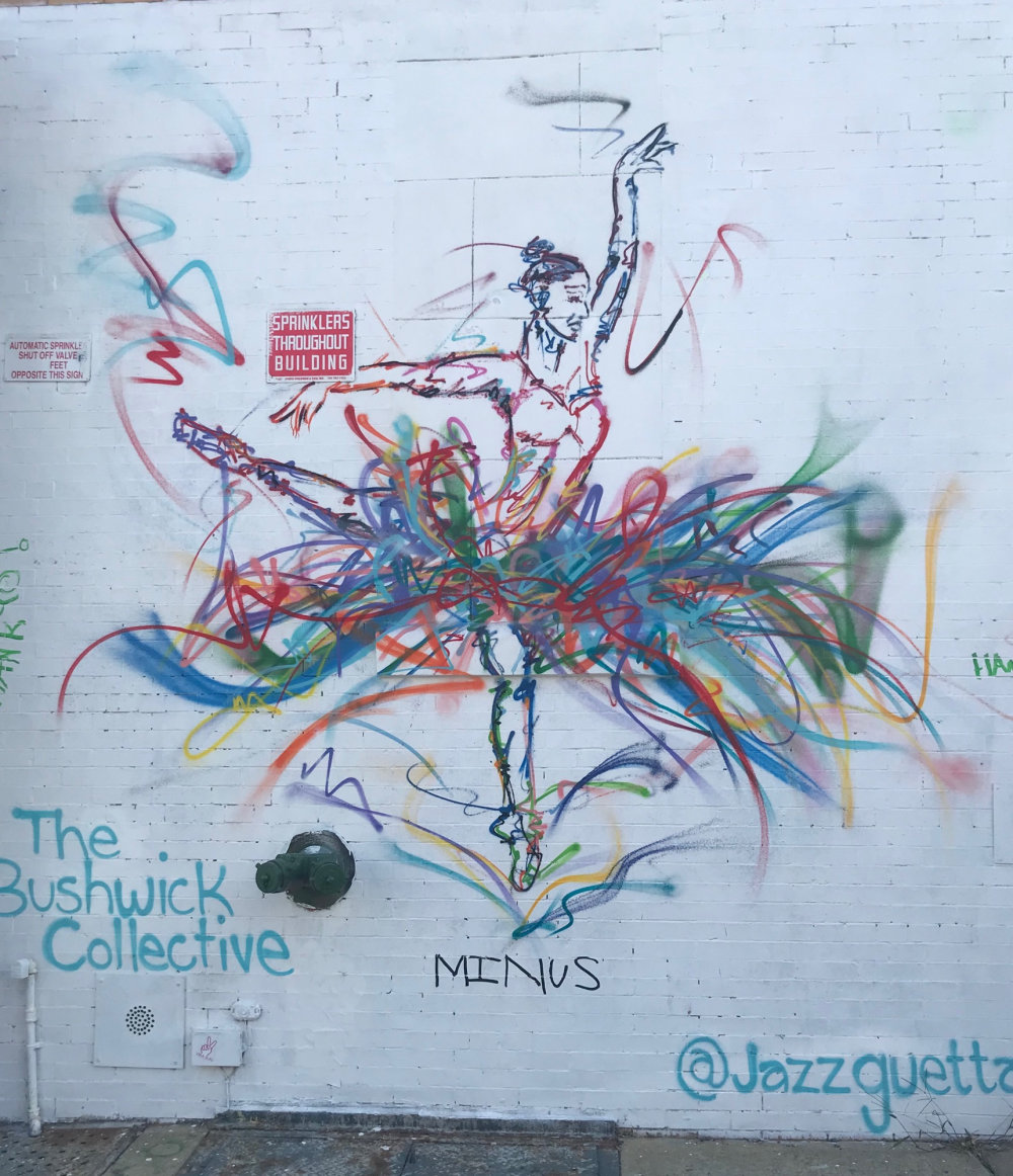 mural in Brooklyn by artist Jazz Guetta.