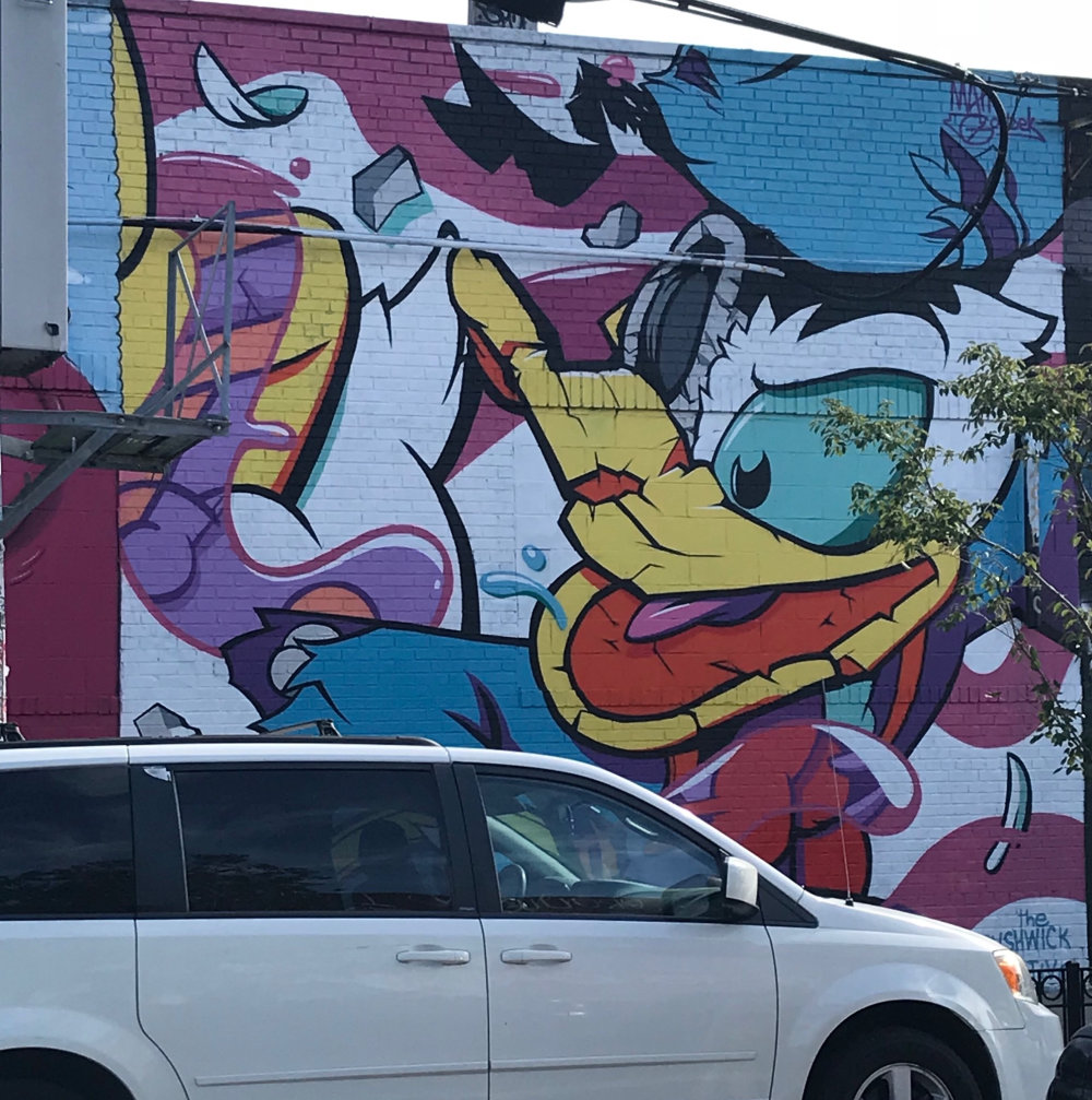 mural in Brooklyn by artist Matt Gondek.