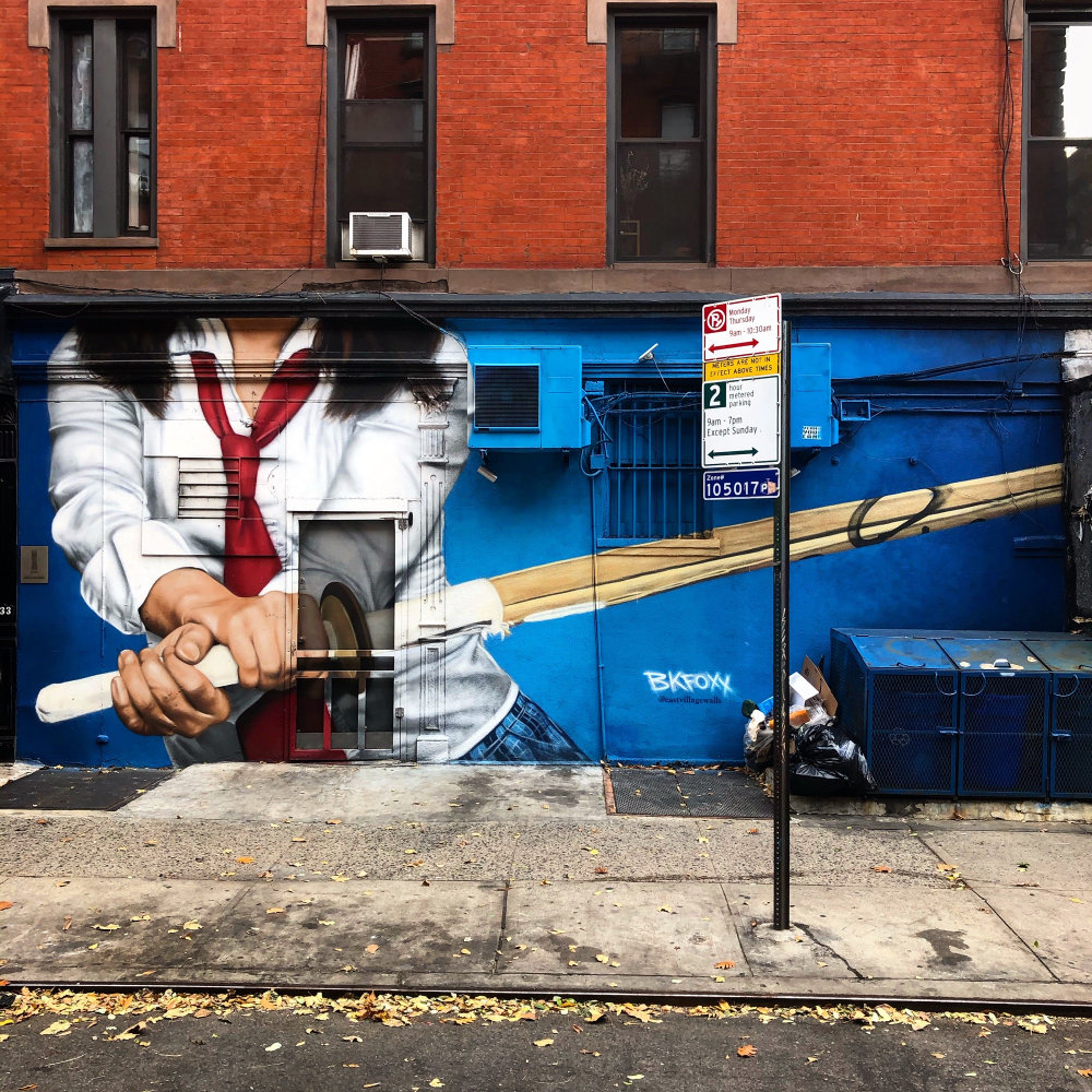 mural in New York by artist BKFoxx.