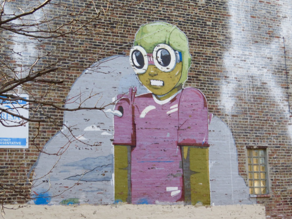 mural in Chicago by artist Hebru Brantley.
