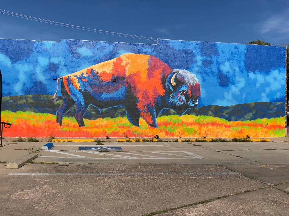 mural in Hot Springs by artist Maria March.