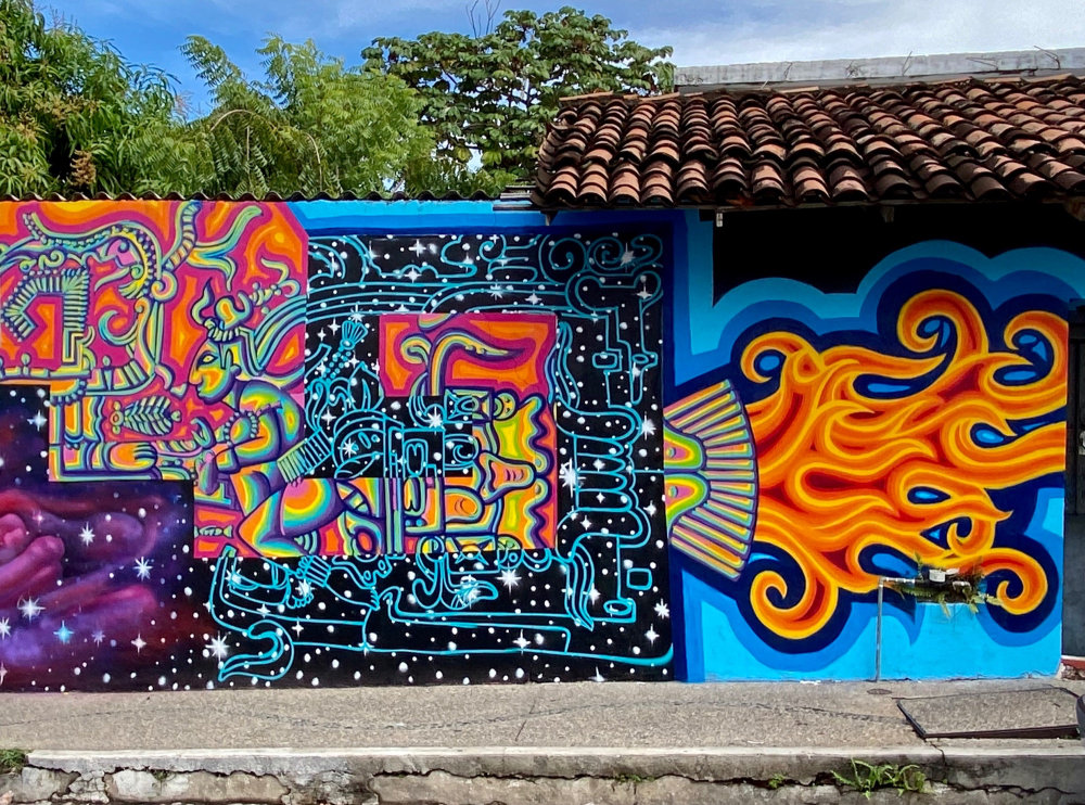 mural in Puerto Vallarta by artist unknown.