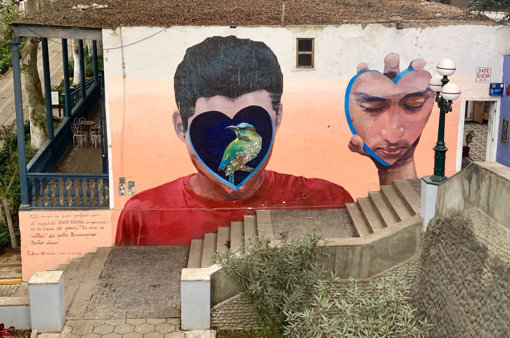 mural in Barranco by artist unknown.