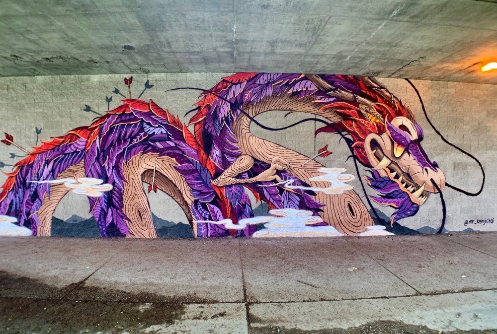 mural in Boston by artist Kenji Chai.
