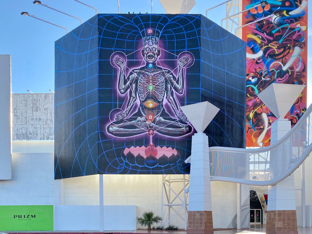 mural in Jean by artist Nychos.