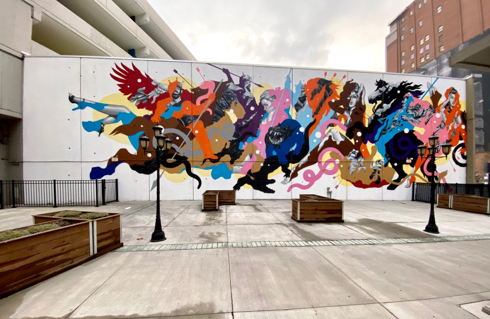 mural in Cleveland by artist Tristan Eaton.