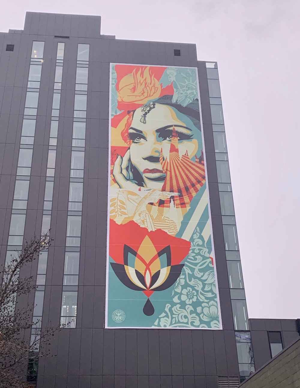 mural in Seattle by artist Shepard Fairey.