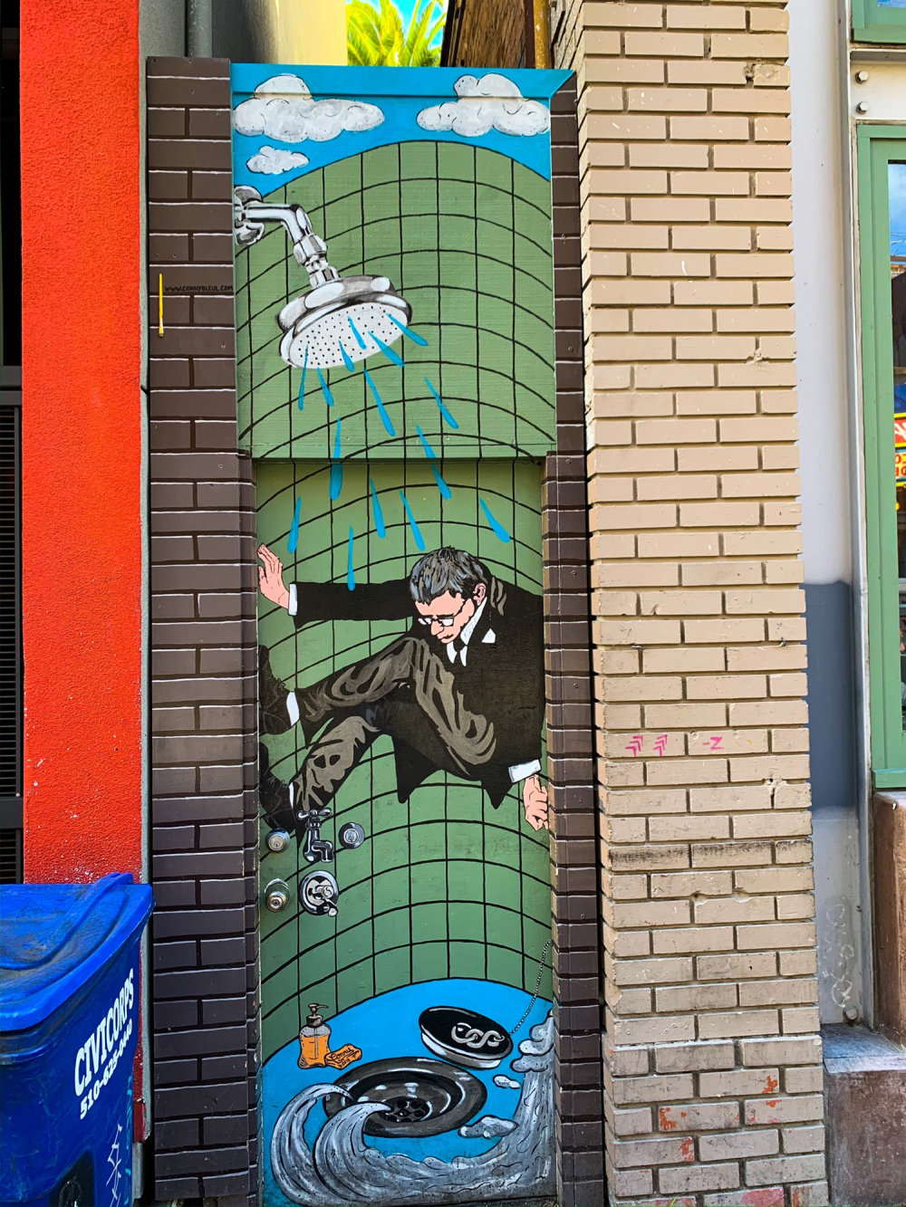 mural in Berkeley by artist Conny Bleul.