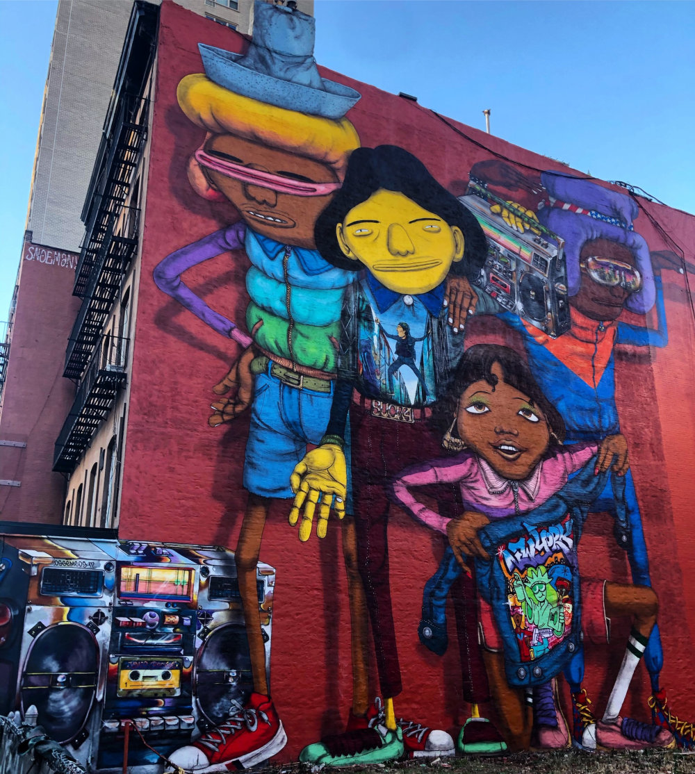 mural in New York by artist osgemeos.