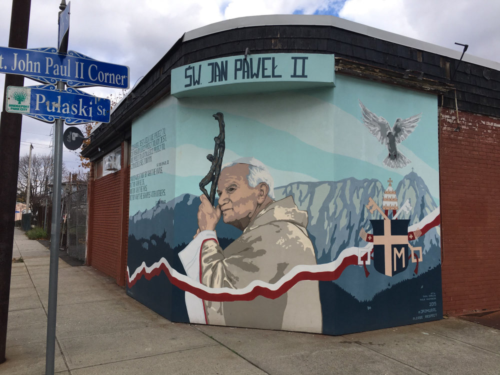 mural in Bridgeport by artist unknown.