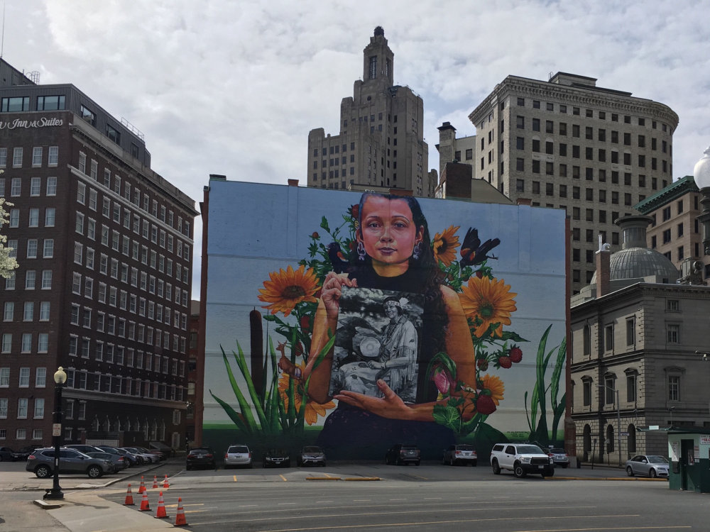 mural in Providence by artist Gaia.
