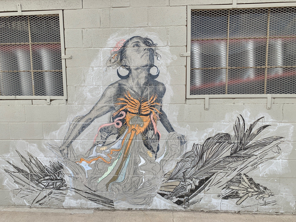 mural in Denver by artist Swoon.