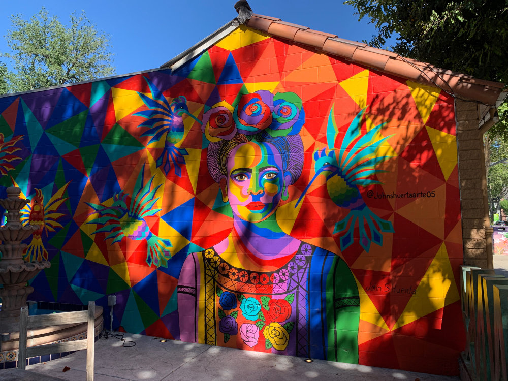 mural in Sacramento by artist John Huerta. Tagged: Frida Kahlo