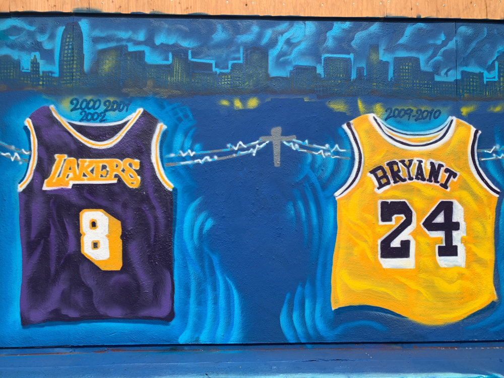 mural in San Francisco by artist unknown. Tagged: Kobe Bryant