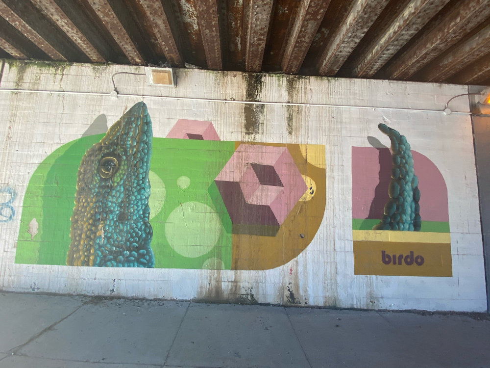 mural in Chicago by artist birdO.