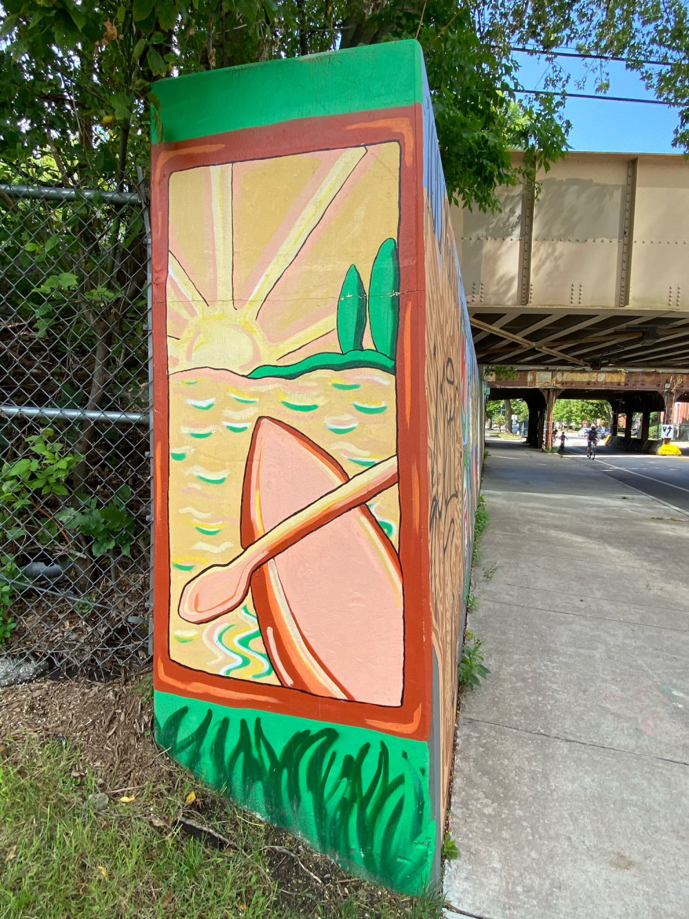 mural in Evanston by artist unknown.