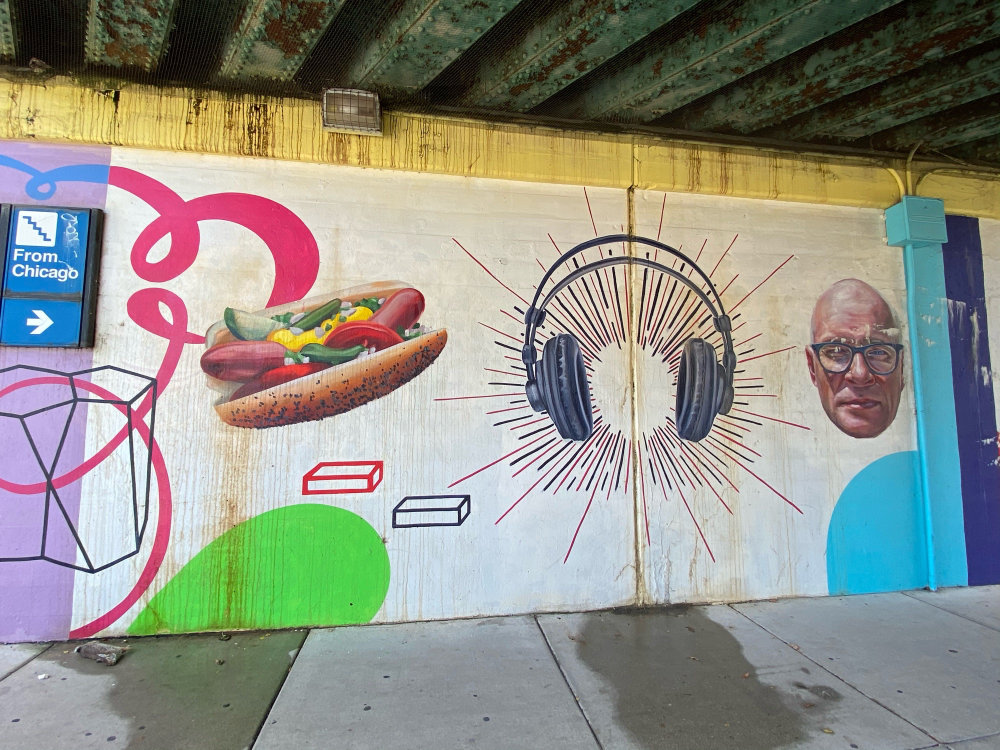 mural in Evanston by artist Jeff Zimmermann.