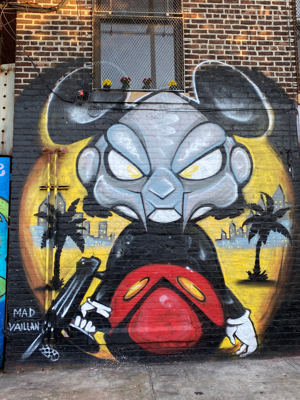 mural in Brooklyn by artist Mad Vaillan.