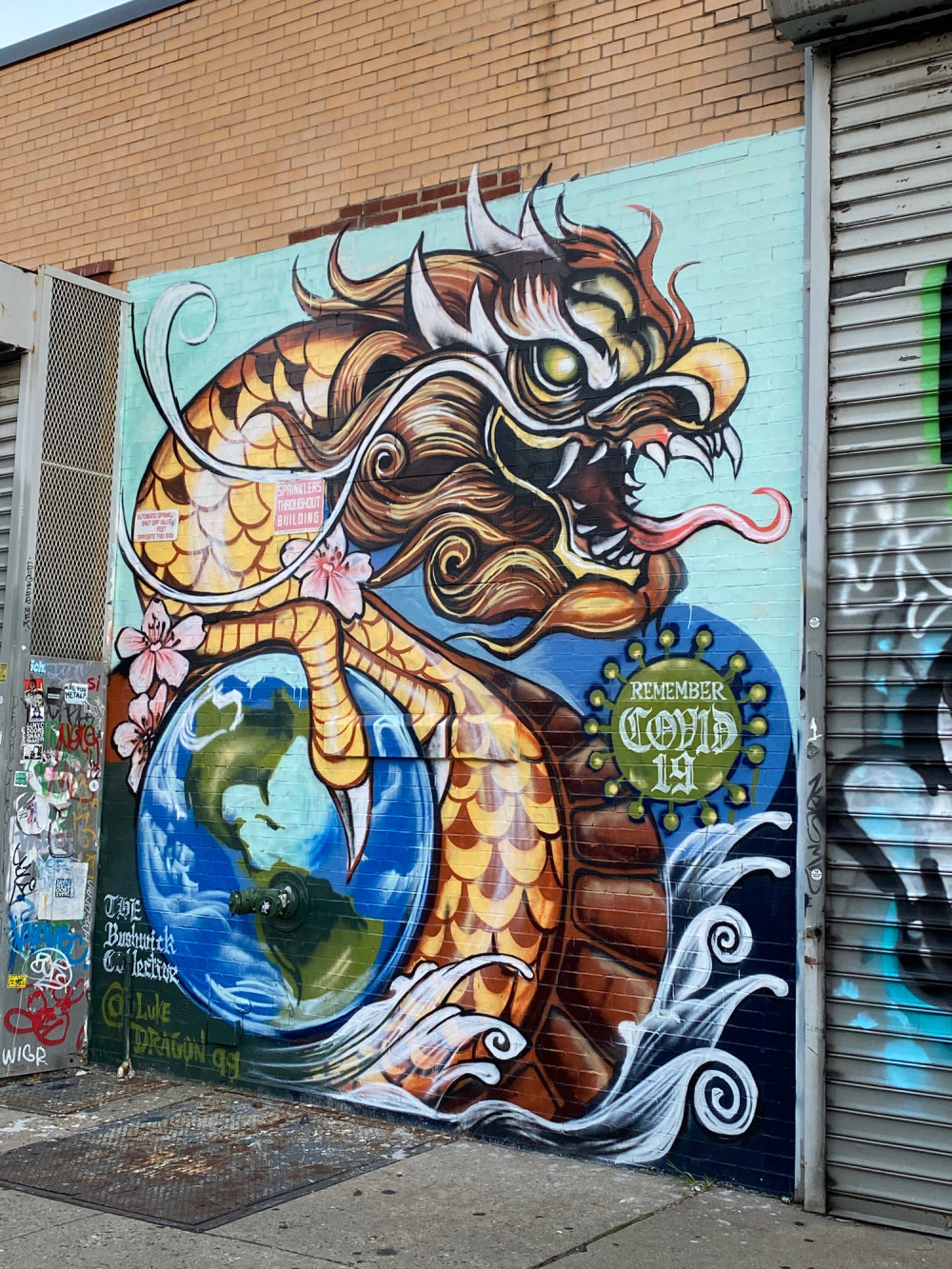 mural in Brooklyn by artist Luke Dragon 911.