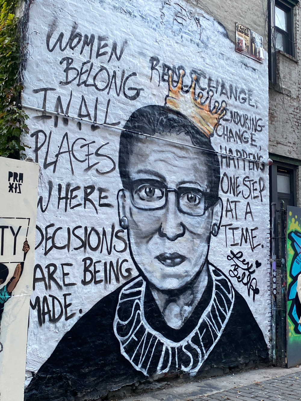 mural in New York by artist Lexi Bella. Tagged: Ruth Bader Ginsburg