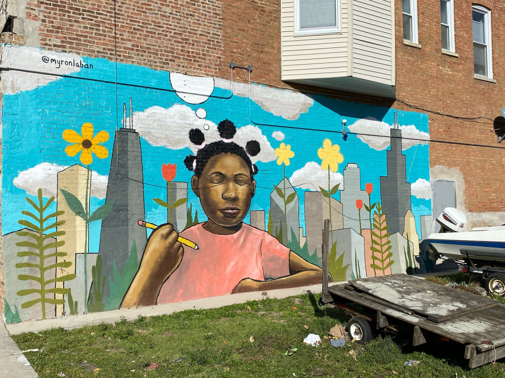 mural in Chicago by artist Myron Laban.