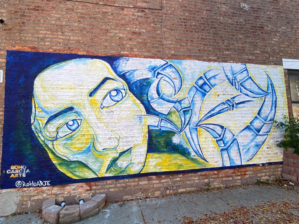mural in Chicago by artist Roho Garcia.