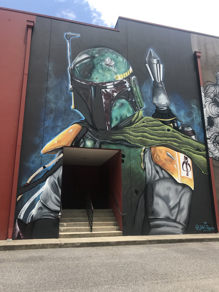 mural in Greensboro by artist Jalel Ronin. Tagged: Star Wars